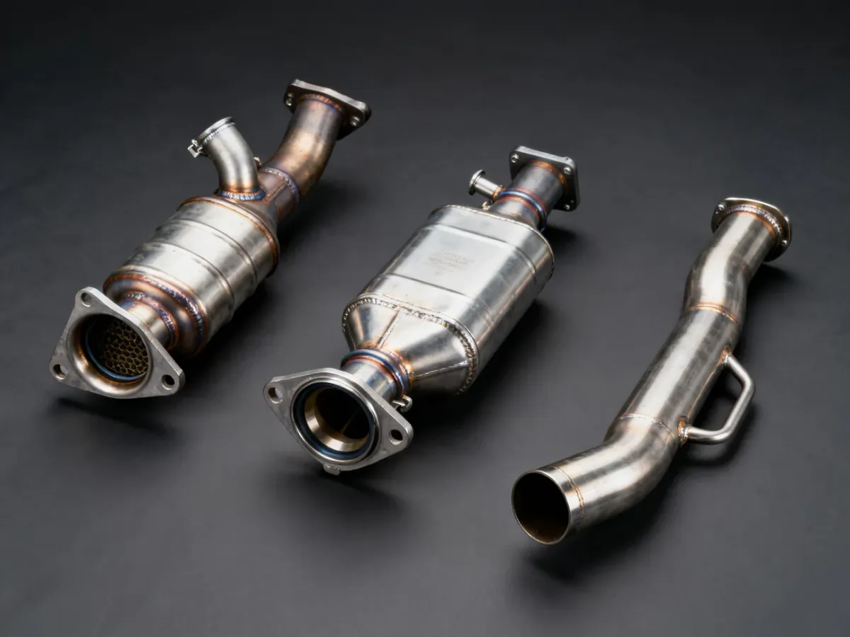 Porównanie seryjnego, high-flow i catless downpipe'u
